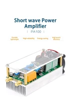 2021 new arrival 100w 330mhz shortwave power amplifier hf amplifier rf for qrp ft817 kx3 xiegu xiegu x5105 acrylic case fan