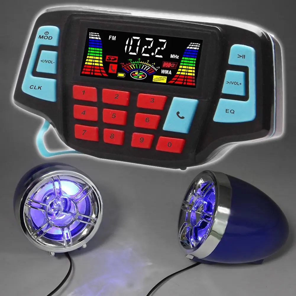 Водонепроницаемая звуковая система на руль мотоцикла динамик для скутера Bluetooth