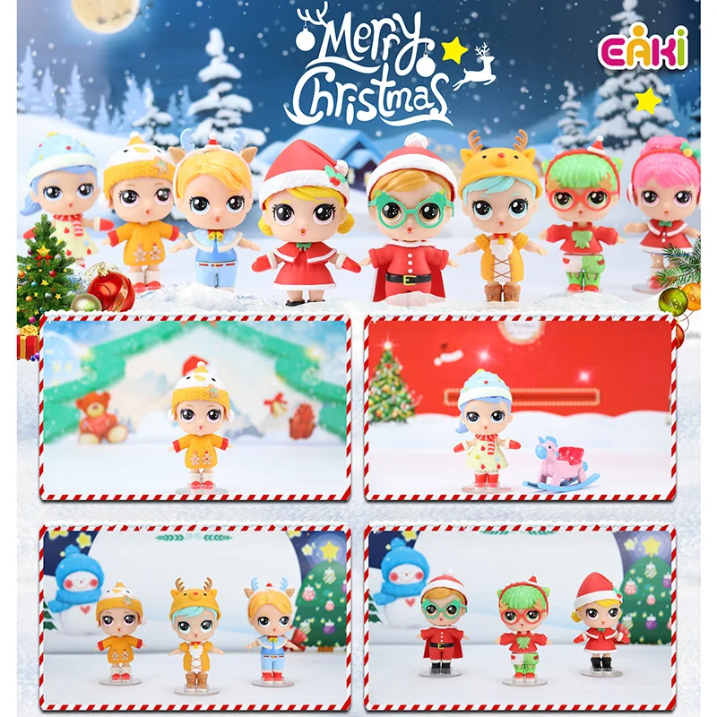 

New Eaki Surprise Doll Christmas Limited Edition Beautiful Toys for Girls Children Original Box DIY Kids Puzzle Doll Ball