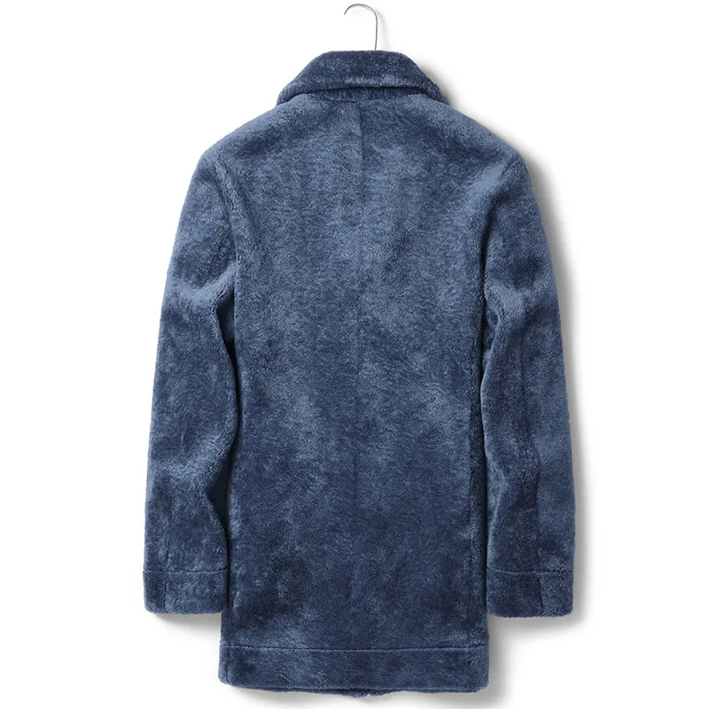 Пальто с натуральным мехом осенне зимняя мужская куртка из натурального