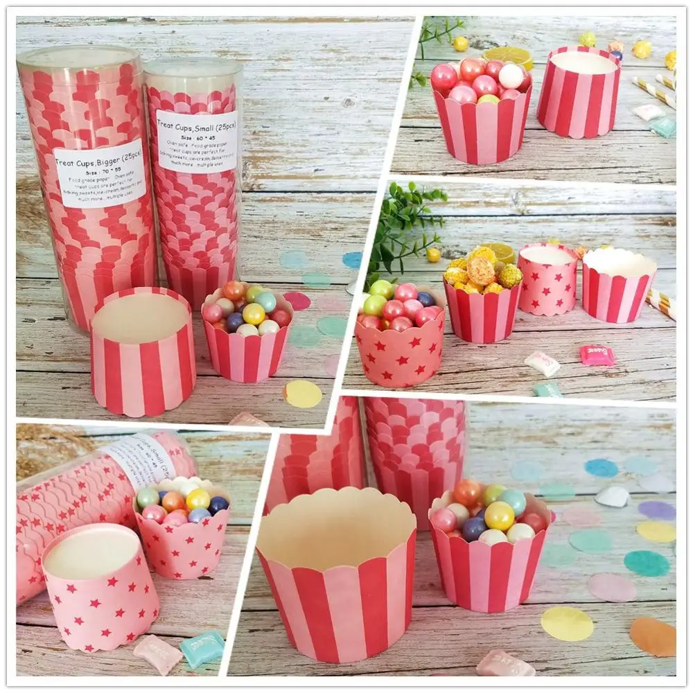 50 шт. больше темно и светильник розового цвета с полосками звездами Бумага