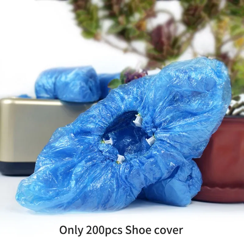 Сердечные блестящие 200 шт. PE крышка башмака для машины Одноразовые Синие удобная