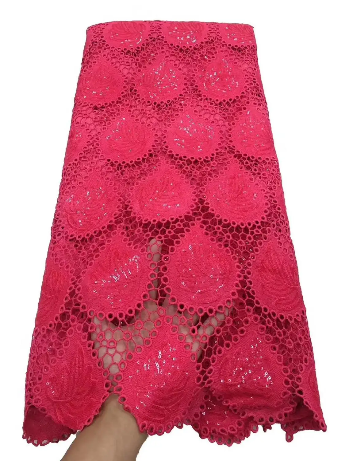 

African Cord Lace Fabric 2020 Soft french Water Soluble Lace nigerian Guipure Cord Lace material for Wedding dress