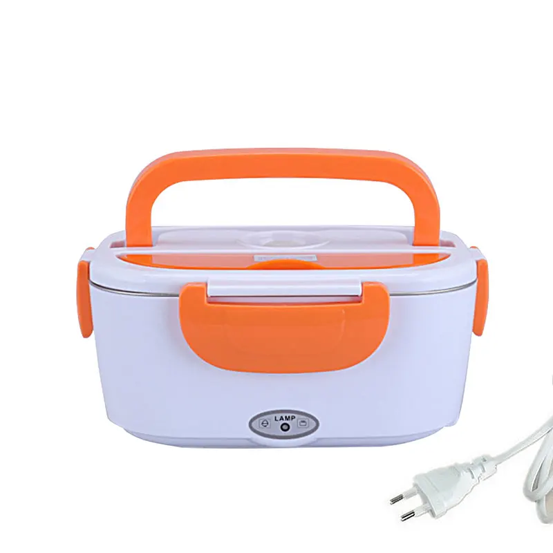Двухслойная коробка для ланча с подогревом портативная электрическая хранения