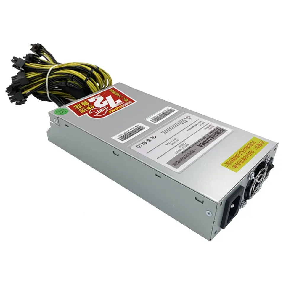 

2500W Miner Power Supply 95% High Efficiency Single 12V 10 6Pin Minimum Size Power Supply support E9+ S9i L3+