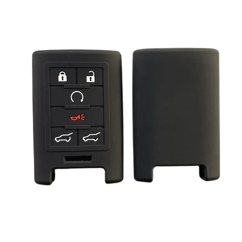 

silicone rubber key cover case shell for Cadillac CTS ATS 28T CTS-V coupe SRX Escalade keys 6 buttons key case