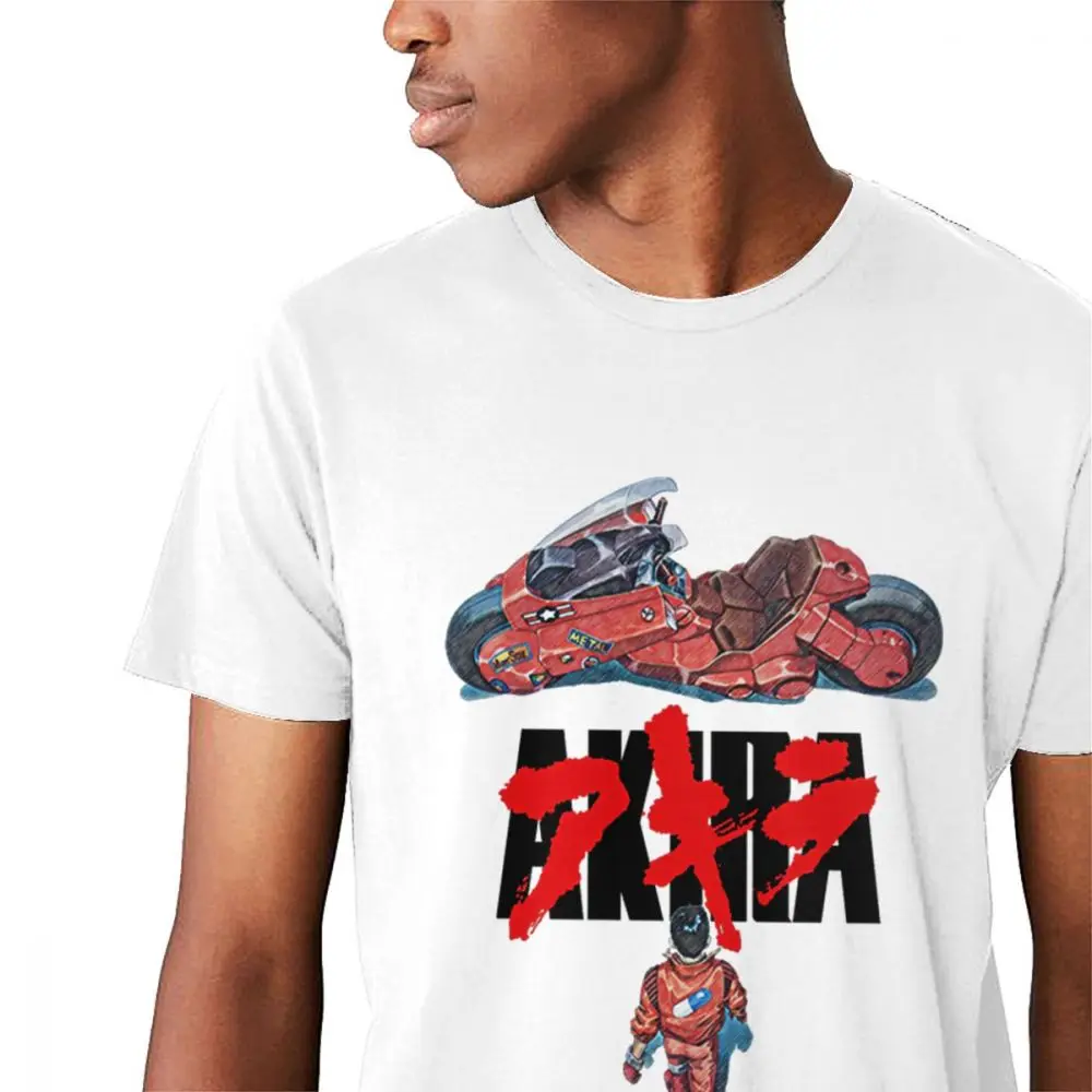 Ретро-футболка Akira с изображением мотоциклиста Shotaro Kaneda Винтажная футболка
