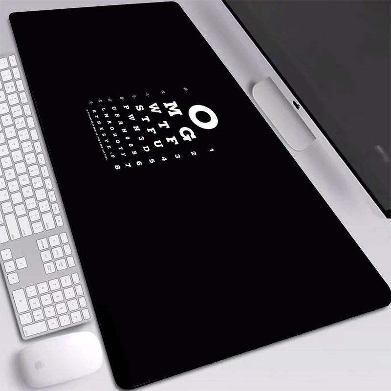 

Black Simple Letter Mouse Pad Extended Large Desk Mat High-end Rubber Gaming Mouse Pad Notebook Game Accessories for Pad Mouse