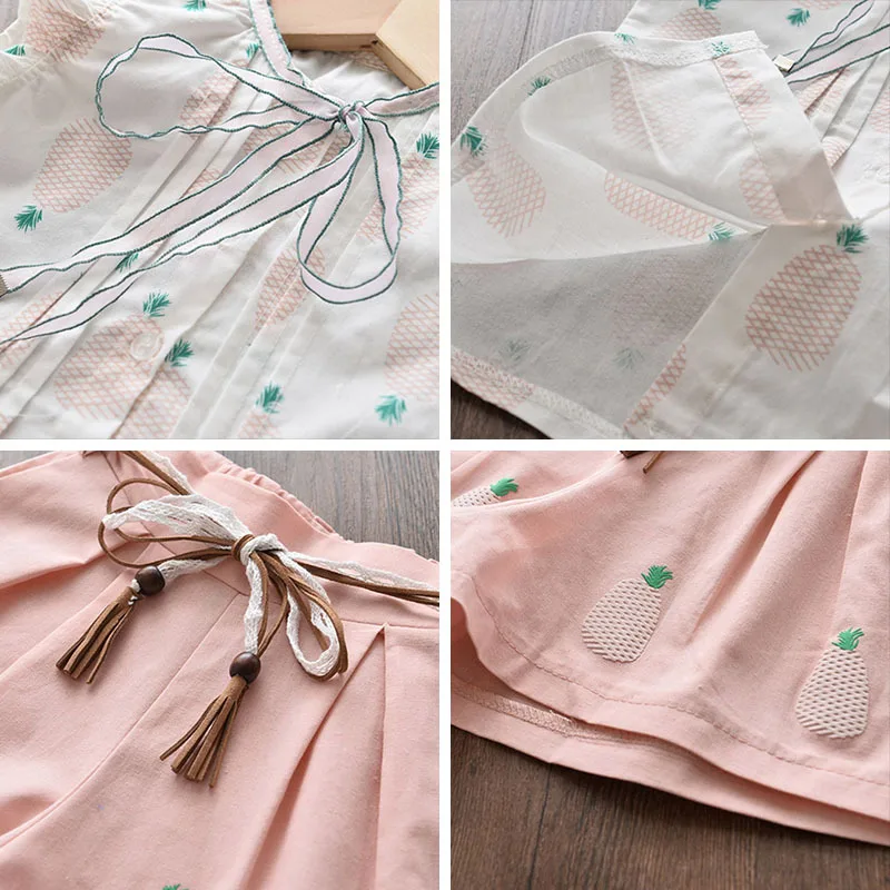 

Baby Girls Clothing Sets Casual Kids Clothes 2 Piece Set Clothing Summer off shoulder Tops + Shorts pants Kid Clothes Shorts