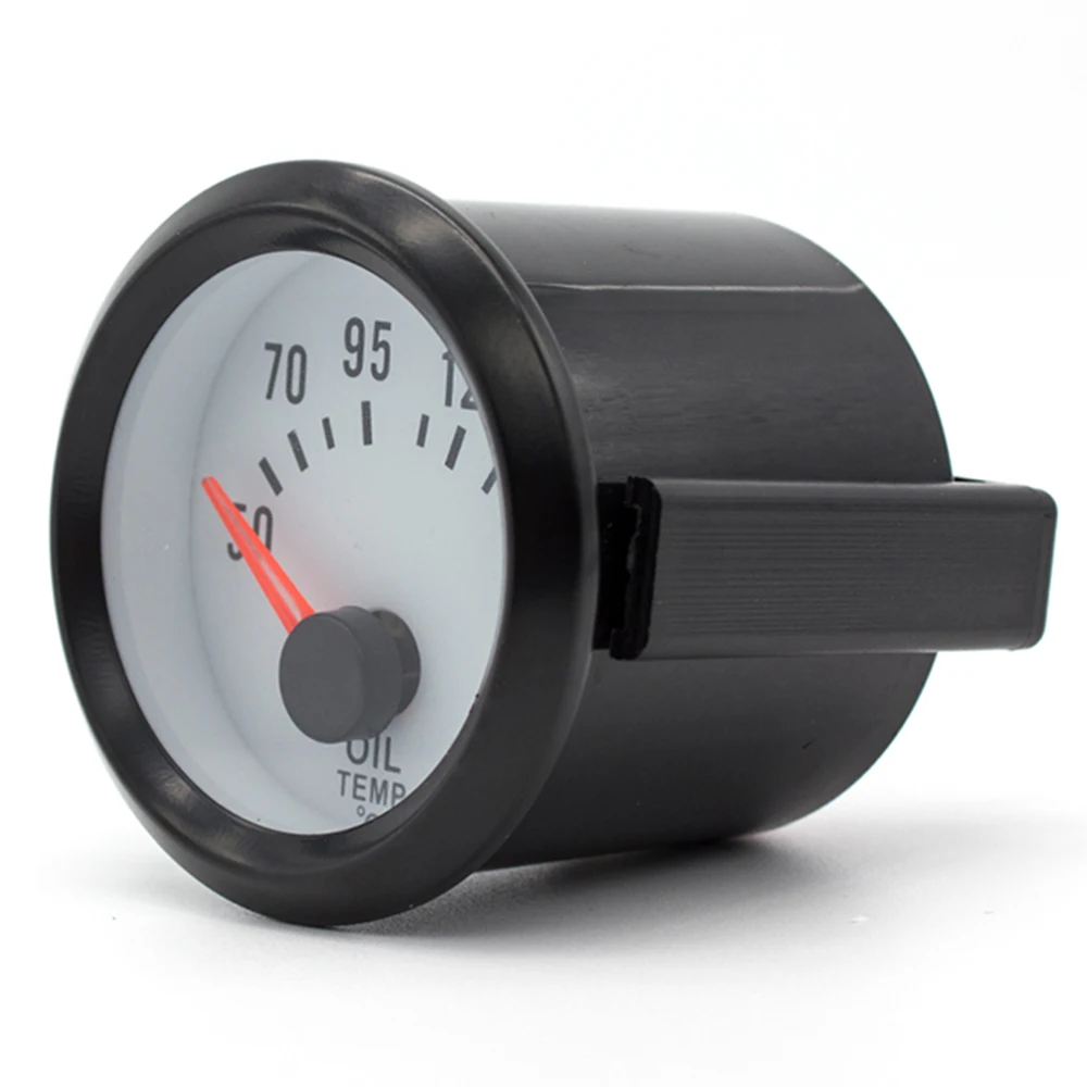 Датчик температуры масла Dragon 52 мм в черном корпусе измеритель с синей подсветкой