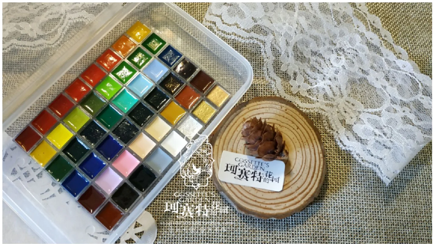 

Japanese original kuretake yancai watercolor paint 36/48 color 0.4ml sub-pack acuarela painting Chinese painting