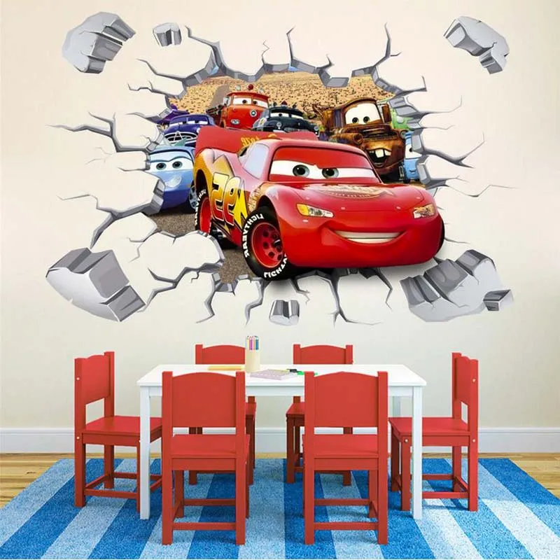 

3d superhero wall stickers for kids rooms removable cartoon baby chindren anime wall art paper decal