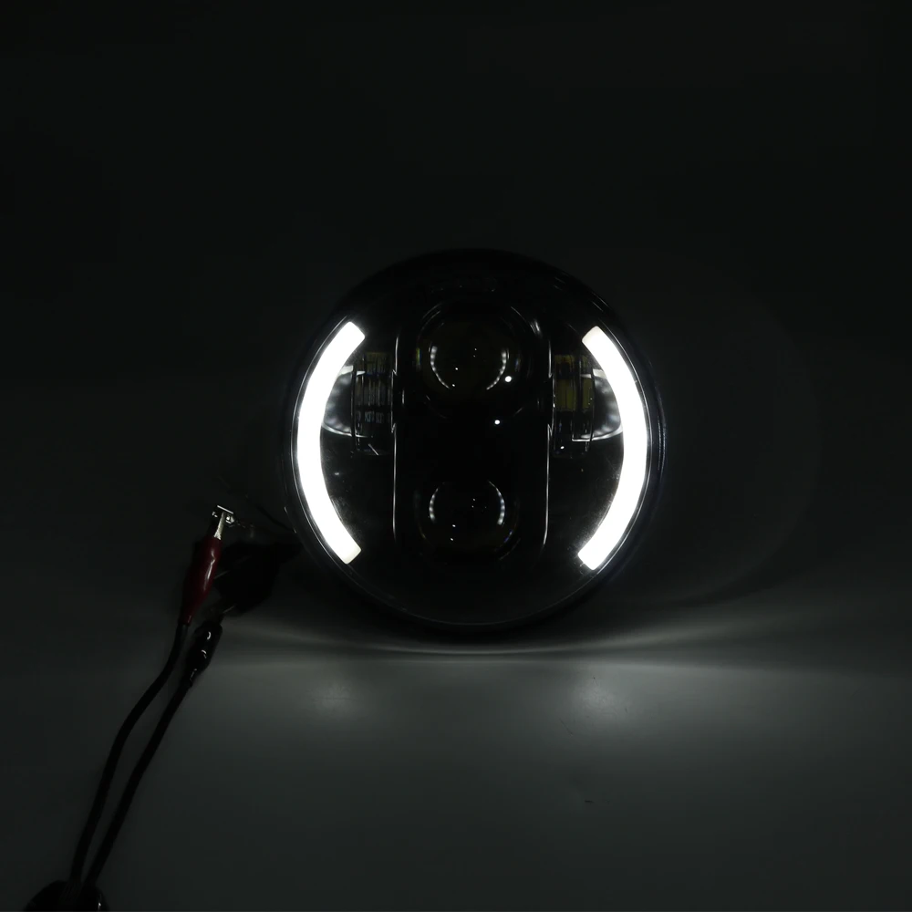 5 3/" светодиодные фары мотоцикла для светодиодных фар DRL angel eye led 5,75" для sportster 883