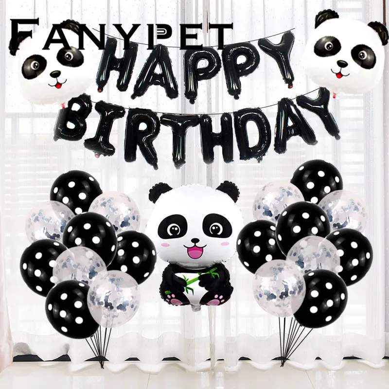 

New Panda Birthday Party Balloons Supplies Happy Birthday Walking panda Balloon Panda Bear Birthday Decorations For Kids toys