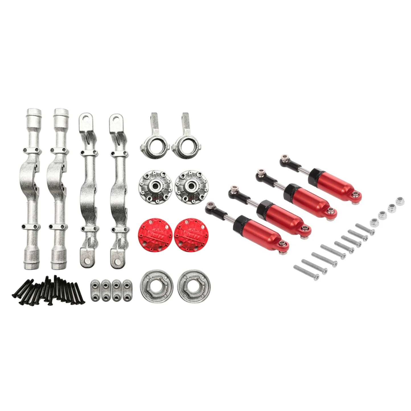 

4Pcs Shock Absorber for WPL 1:16 Crawler Half Truck RC Car with for WPL 4X4 Truck Front and Rear Metal Shaft Shell DIY