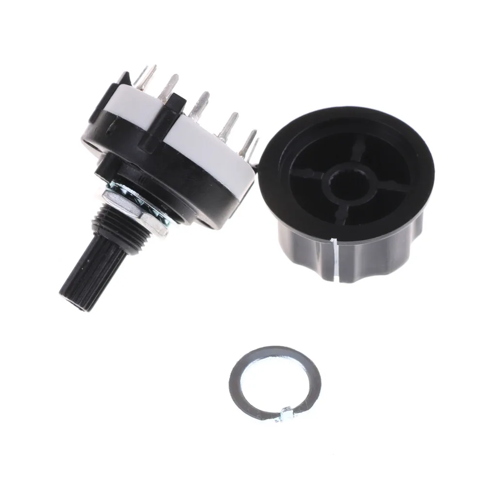 

1pc RS26 1 pole position 12 selectable band rotary channel selector switch Single layer rotary band selector high quality