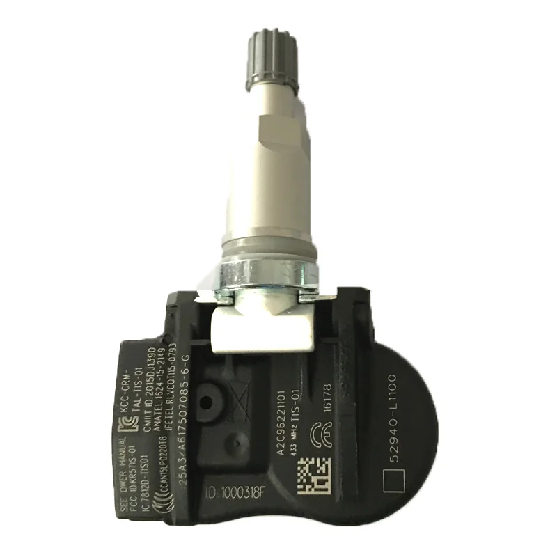 Датчик давления в шинах TPMS датчик 52940-L1100 52940L1100 433 МГц для Hyundai Sonata DN8 KIA Seltos 2019 2020 |
