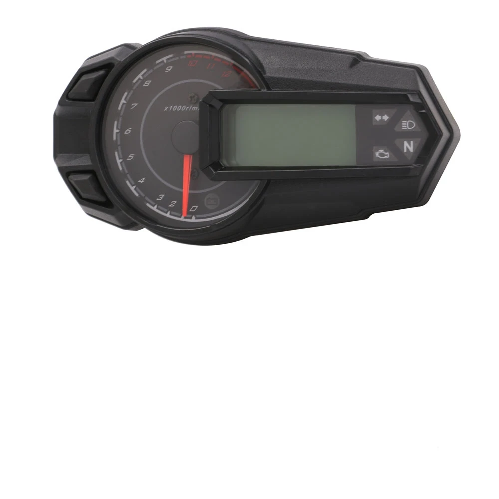 only speedometer Светодиодный спидометр для мотоцикла с подсветкой, одометр, тахометр Kmh, Универсальный датчик спидометра для мотоцикла 12000RPH - Цвет: only speedometer