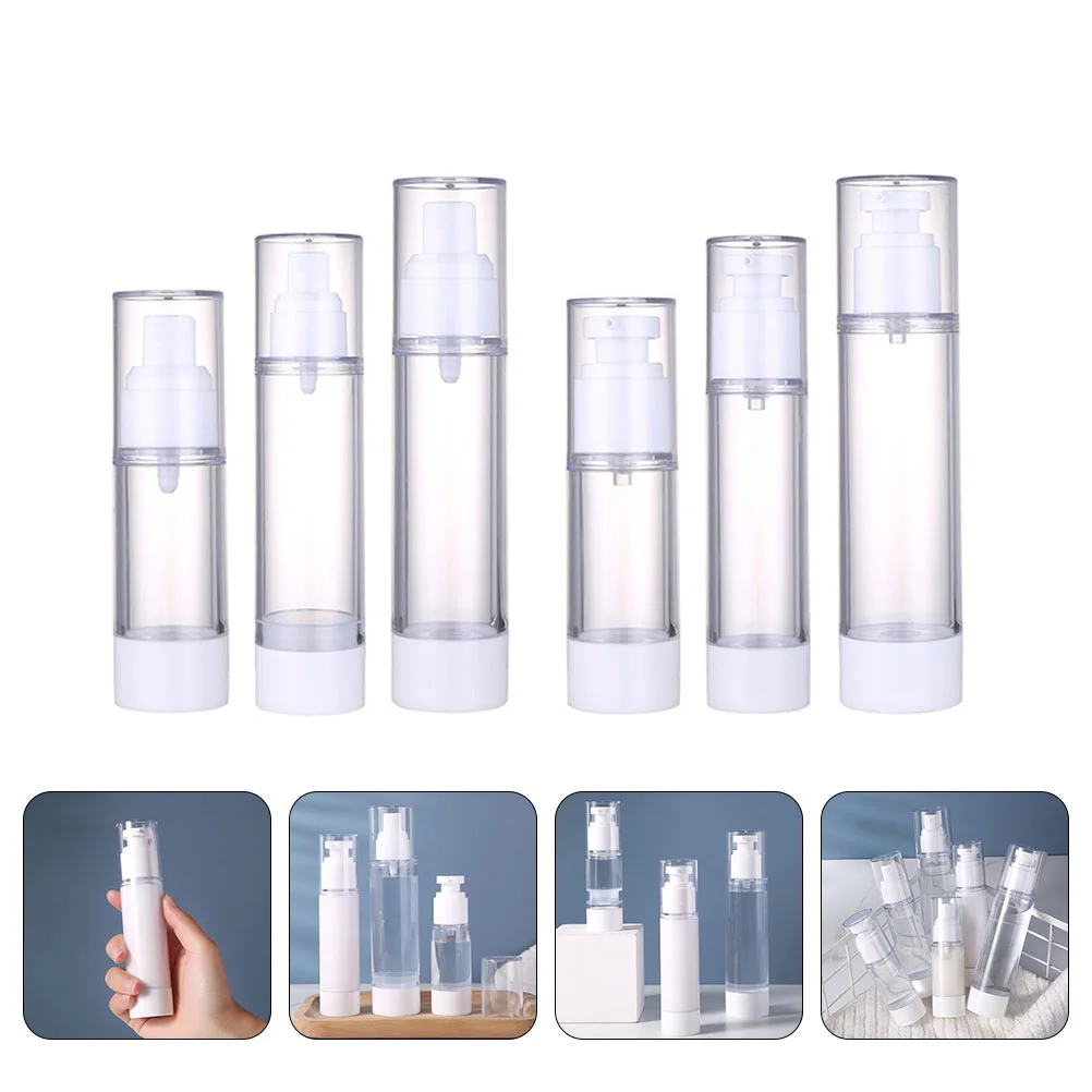 

6PCS Moisturizing Spray Bottle Cosmetics Sub Bottle Lotion Empty Bottle (White)