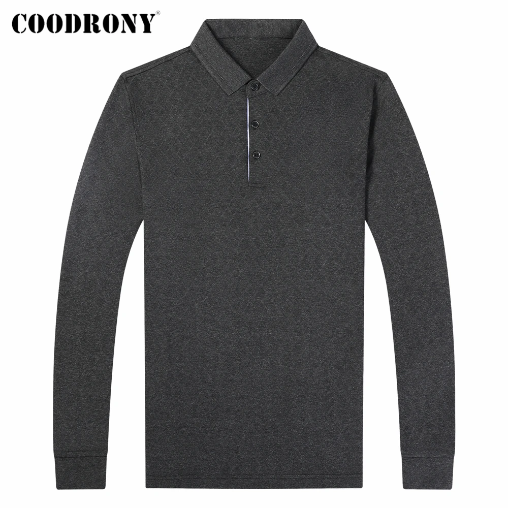 COODRONY брендовая однотонная хлопковая Футболка мужская одежда весеннее Новое