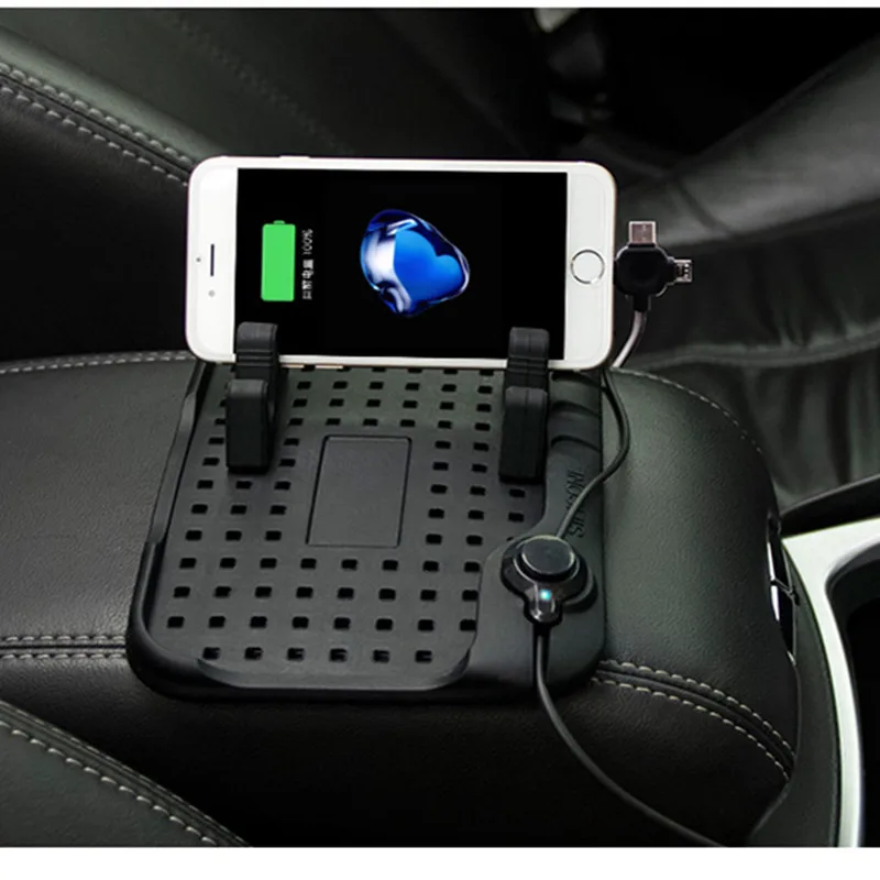 Автомобильный нескользящий коврик подставка с USB-зарядкой для Chevrolet cruze aveo captiva trax