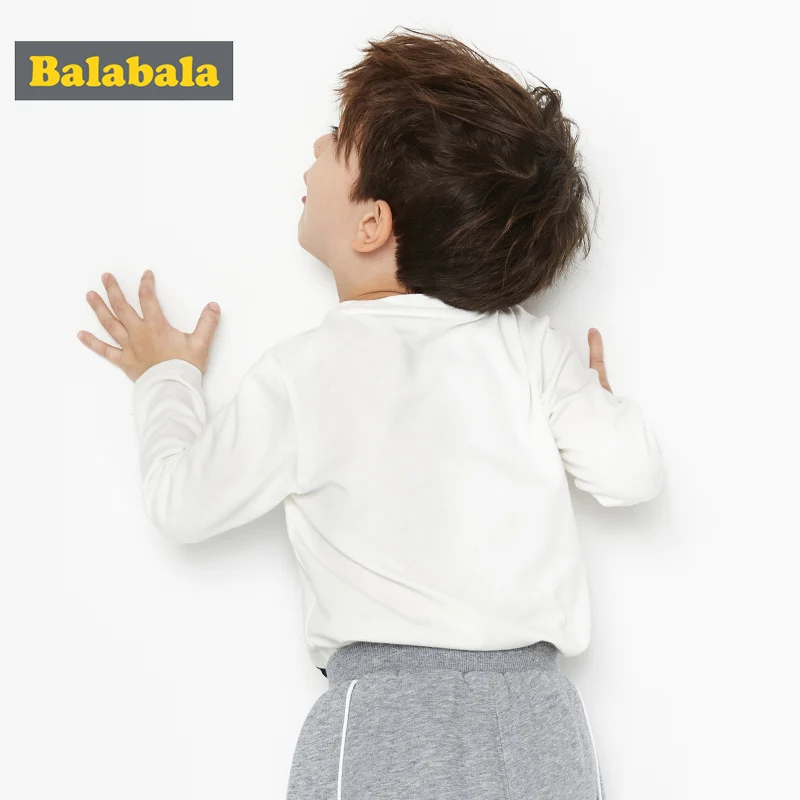 Balabala/футболка с длинными рукавами для мальчиков Детская одежда малышей Сезон
