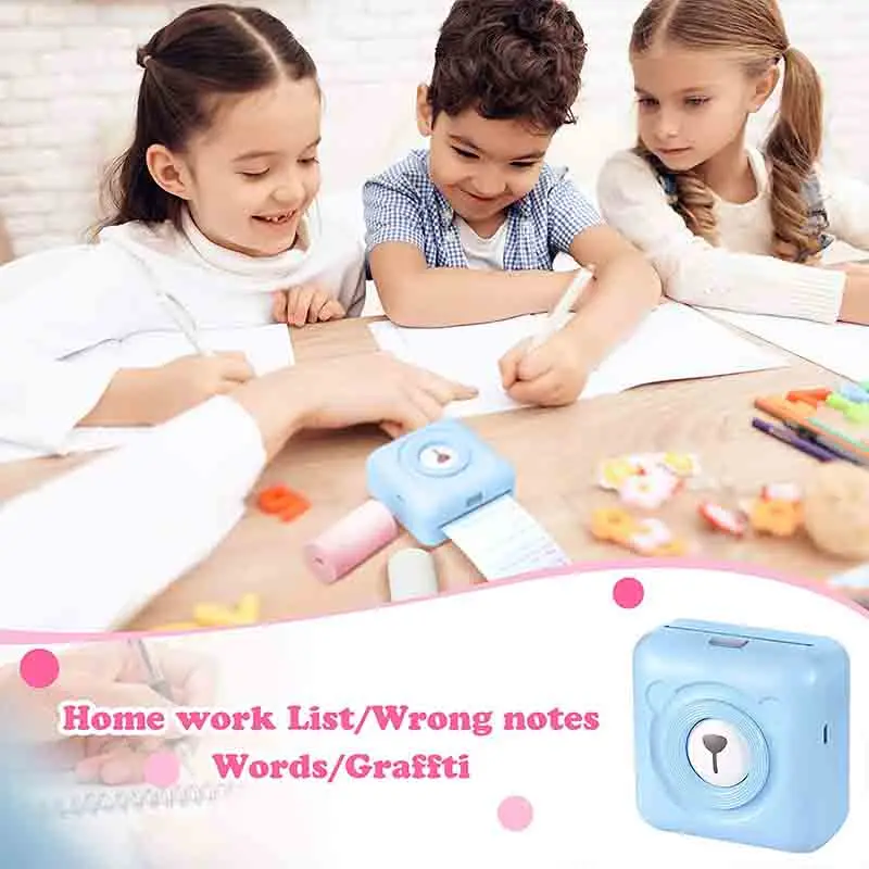 

Mini Ink-Free Portable Bluetooth Printer Mini Photo Pictures Printer Thermal Wireless Pocket Receipt Printer