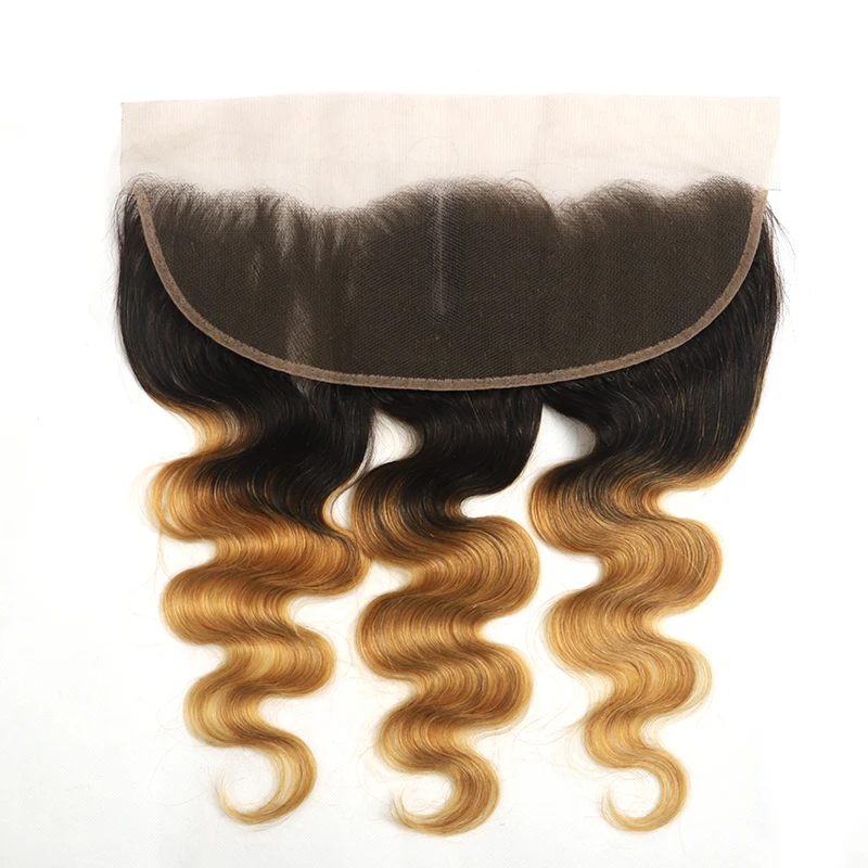 Эффектом деграде (переход от темного к волнистые пряди с фронтальной 13x4 SOKU