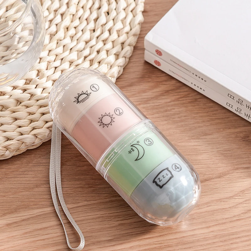 

Travel Convenient Medicine Pill Box Pills Dispenser Pill Organizer Tablet Pillbox Case Container Drug Divider Medicine Box