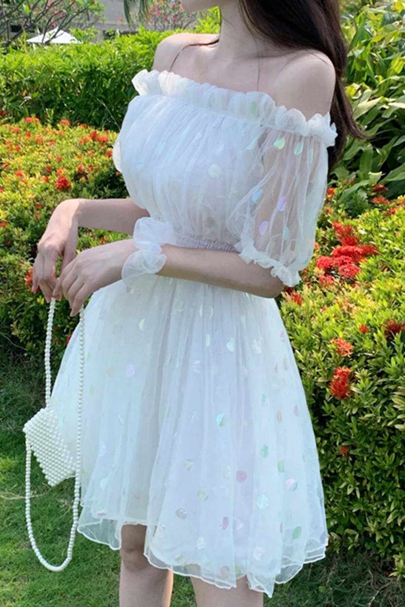 

Women's 2020 New Summer Waist Hugging Medium-Length Dress Fashion fairy dress tea party lolita dress sweet lolita doll