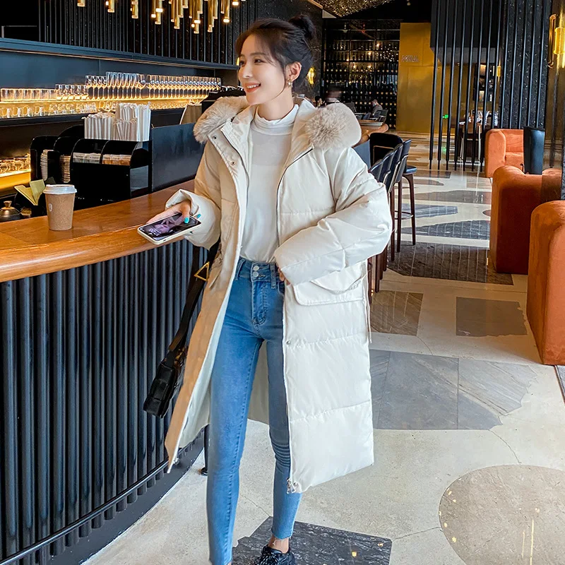 Winter Coat Women Mid-length Over The Knee New 2021 Korean Version Loose Jacket