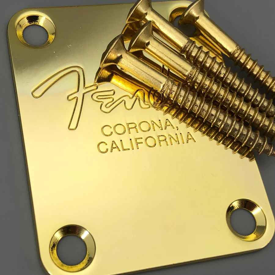 Накладка на шею для гитары Corona California золото хром черный ST TL | Спорт и развлечения