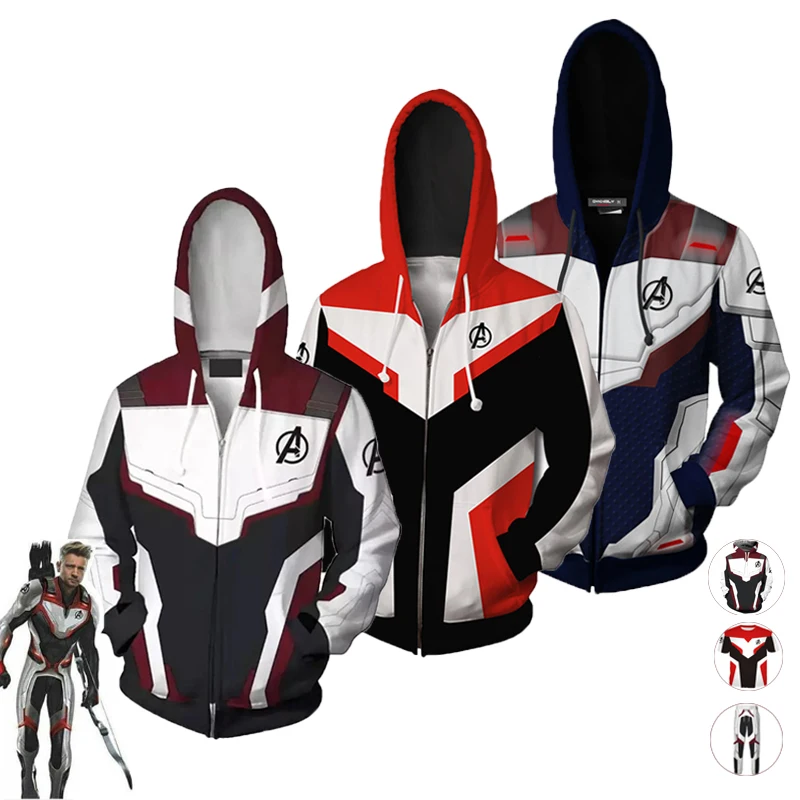 Мстители 4 завершающей Толстовка квантовой сфере Косплэй костюмы худи толстовки