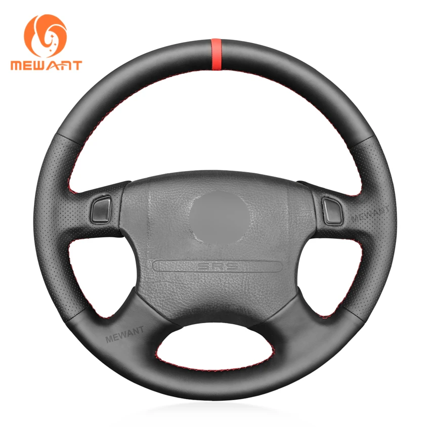 

MEWANT Black Artificial Leather Car Steering Wheel Cover for Honda Accord 1994-1997 Odyssey 1995-1997 Prelude 1994-1996