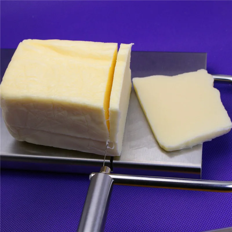 Нож для резки сыра торт Масло резак Кухня провода Ножи Противоскользящий коврик