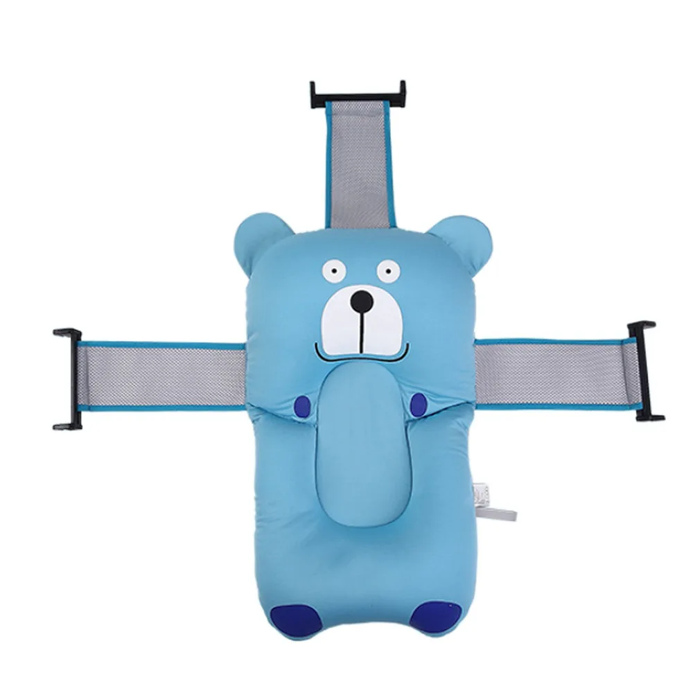 Blue2 Подушка для сиденья для новорожденной ванны, плавающая подушка для ванны, коврик для детской ванны, Нескользящая подушка для сиденья для ванной с рисунком, подушка из губки - Цвет: Blue2
