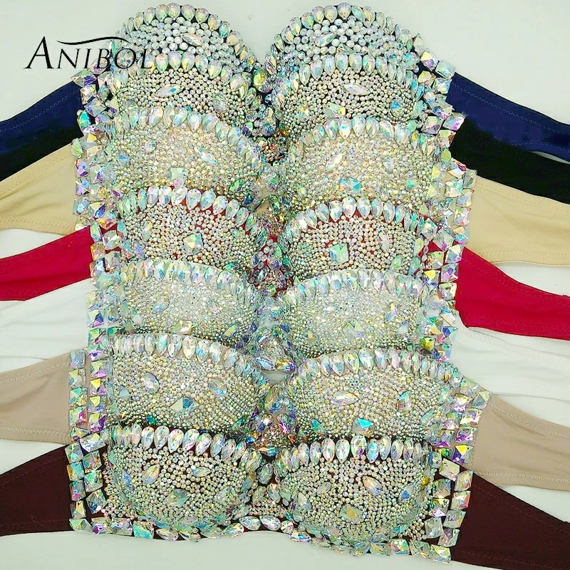 Женский раздельный купальник со стразами бикини с кристаллами и 2019 | Женская