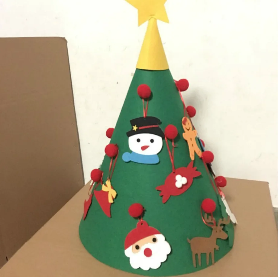 Рождественская елка DIY подарки на год детские игрушки искусственное дерево настенные подвесные украшения Рождественское украшение для дома 50x70 см