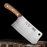 liang da 8 inch stainless steel cleaver butcher knife pro kitchen knife wood handle chopping knife kitchen cooking chef knife