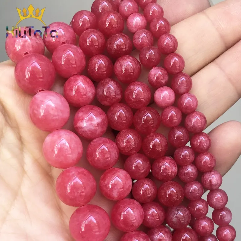 Бусины Из Натурального Красного родохрозита круглые драгоценные камни бусины