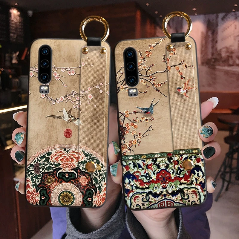 3D рельефный чехол для huawei Коврики 30 20 Pro Lite 20X P30 P20 Nova 5T 3e 3i Honor V30 20 9X 8X Max 7X 7C 10 Крышка наручный ремень Funda
