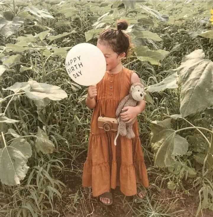 Summer New Girl's Linen Dress Lace Pleated Sleeveless Princess Girls Dresses For Party And Wedding | Детская одежда и обувь