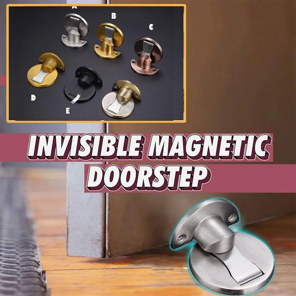 

Non-punch Suction Door Stopper Magnetic Door Stops Nail-free Door Holders Hidden Stopper Door Hardware Floor Catch Furnitur NEW