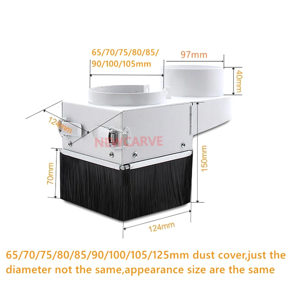Съемный пылесборник с ЧПУ Крышка диаметром 65 мм 70 75 80 85 90 100 105 125 для