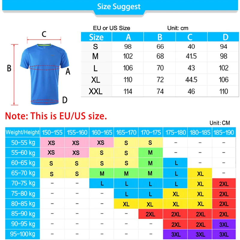 ARSUXEO Summer Running Sports T Shirt Men Gym Shirt Short Sleeves Quick Dry Jersey Fitness Crossfit Men's Tennis Training Shirt