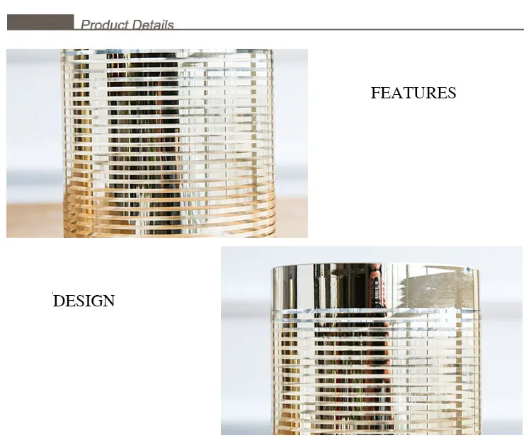 Nordic Home Decor Party Candelabra Golden Glass Candle Holders Wedding Centerpieces Decoration Streamline Process Candlestick
