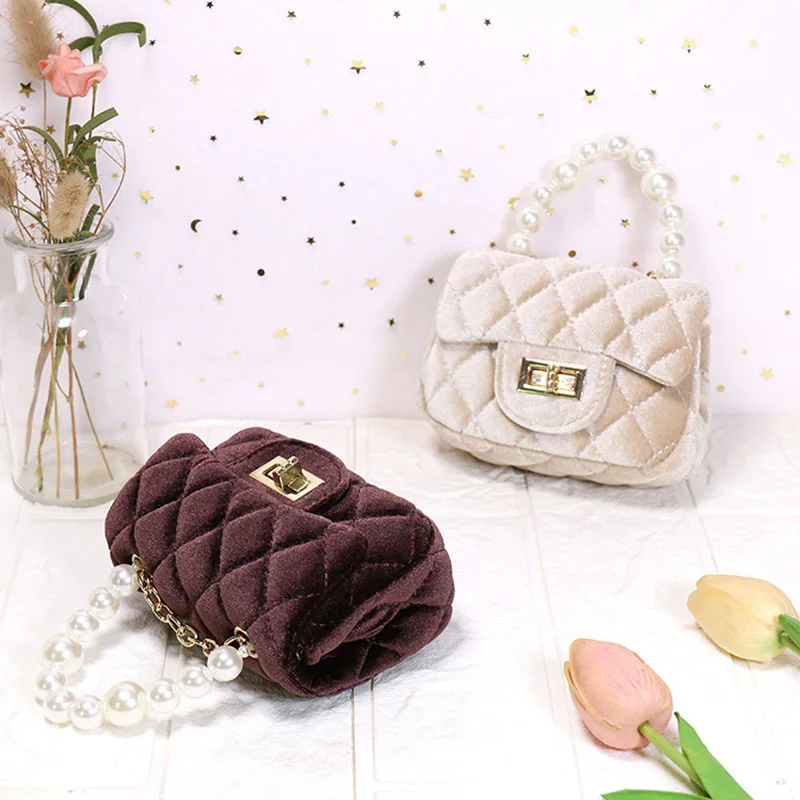 Kids Mini Plush Purse And Handbags 2021 Fashion Crossbody Bags For Baby Girls Cute Shoulder Handbags