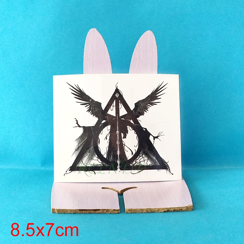 Водостойкая Временная тату наклейка персонажи фильма крылья темная серия черный