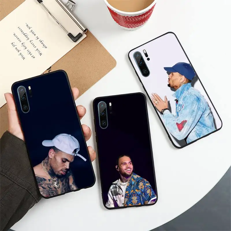 American Rapper Chris Brown Phone Case For Huawei honor Mate 10 20 30 40 i 9 8 pro x Lite P smart 2019 Y5 2018 nova 5t