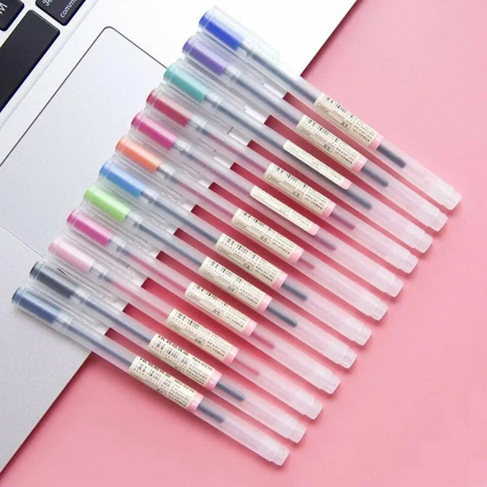 

12 Pcs/lot Gel Pen 0.5mm Colour Ink Pen Maker Pen School Fashion Box Colours Office Color 12 Supply Gel Pen W7S3